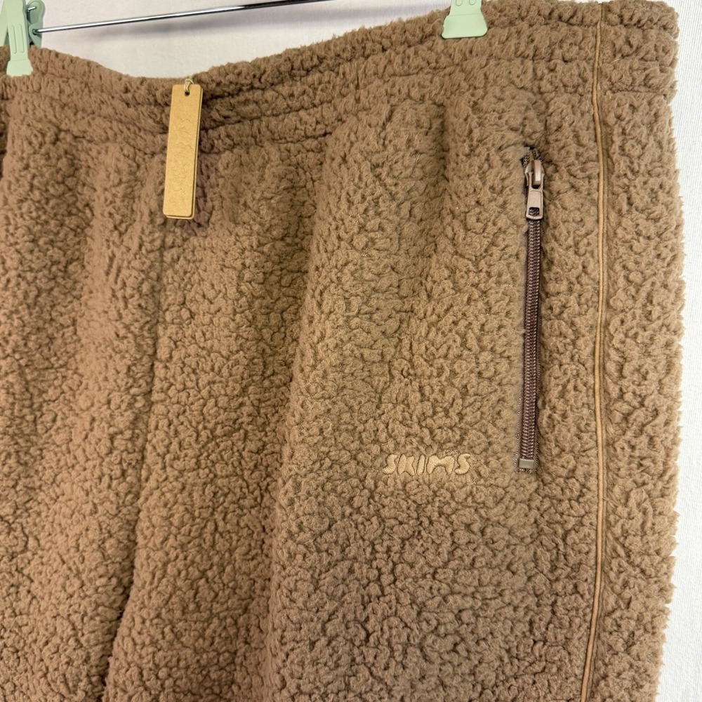 SKIMS Teddy Jogger Pants Tiger's Eye Soft Fleece Tan Cozy 3X Lounge